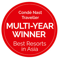 Conde Nast Traveller Multi-Year Winner Best Resorts in Asia