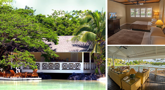 Riverboat Suite at Plantation Bay built on stilts over flowing water