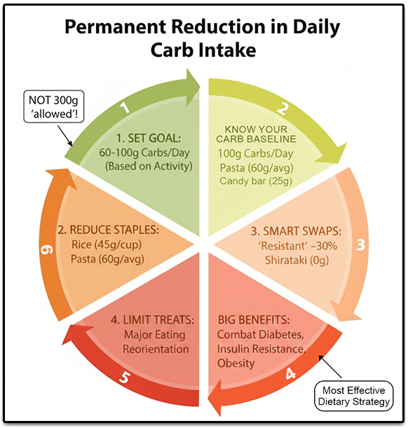 Permanent Reduction in Daily Carb Intake