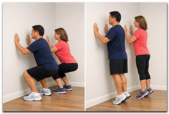 Squat and Tiptoe exercise