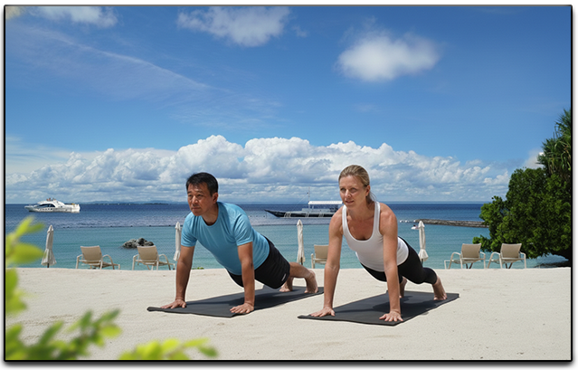 Plank Resting on Palms Exercise